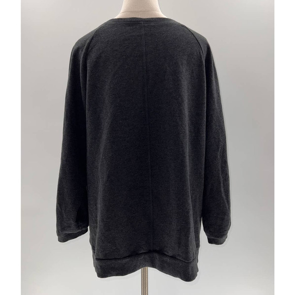 Victoria's Secret Gray with Sequin Graphic Crew Neck Pull Over Sweater- L - Picture 3 of 13